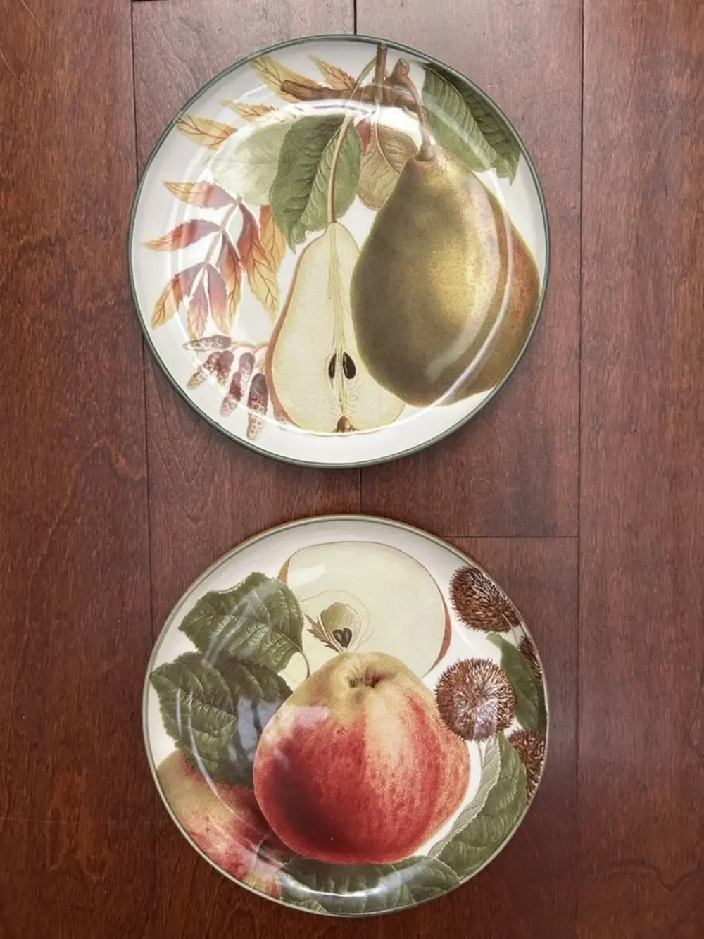 William Sonoma Harvest Fruit Ceramic Salad Plates, Cozy Home Vibes, Set of Two